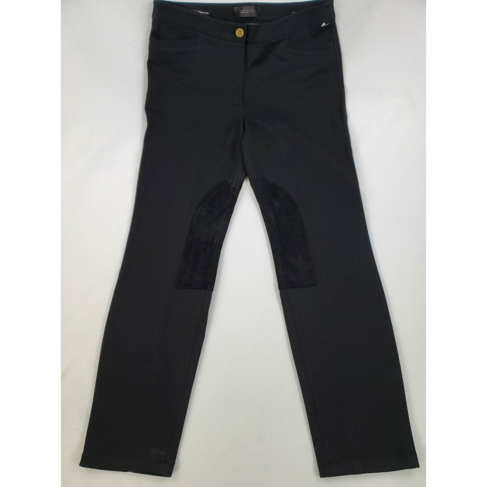 Talbots Women Black Skinny Ankle Pants VN1184 Faux Leather Trim Size 6 NEW